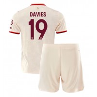 Camisa de Futebol Bayern Munich Alphonso Davies #19 Equipamento Alternativo Infantil 2024-25 Manga Curta (+ Calças curtas)